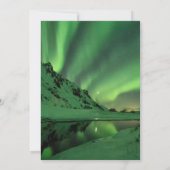 Aurora Glacier Noorderlicht Baby shower Kaart (Achterkant)