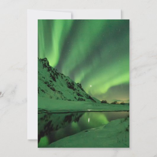 Aurora Glacier Noorderlicht bruiloft uitnodiging (Achterkant)