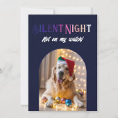 Aurora Glow Funny Pet Dog Kerstfoto Feestdagenkaart (Voorkant)