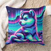 Aurora Glow Husky Pup Kussen (Deken)