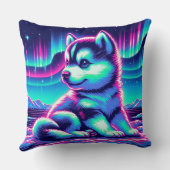 Aurora Glow Husky Pup Kussen (Achterkant)
