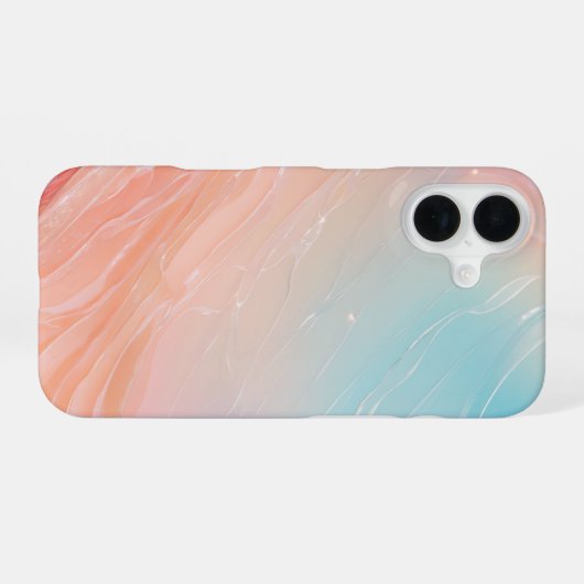 Aurora Gradient Fluid Art Phone Case iPhone 16 Hoesje (Achterkant horizontaal)
