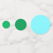 Aurora Green naar Electric Blue Gradient Table Confetti (Achterkanten)