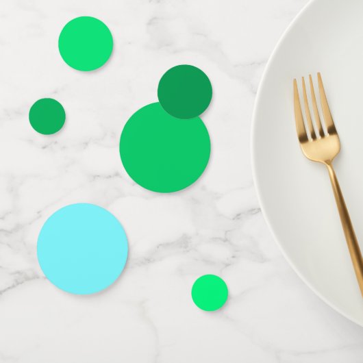 Aurora Green naar Electric Blue Gradient Table Confetti (Groep)