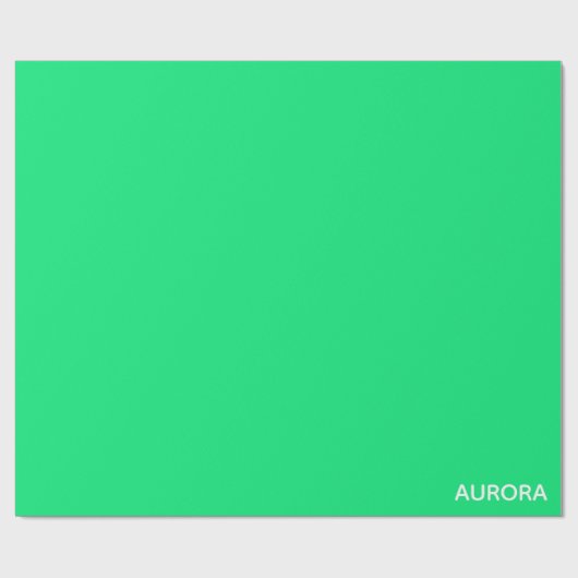 Aurora groene kleurnaam cadeaupapier (Vlak)