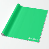 Aurora groene kleurnaam cadeaupapier (Uitgerold)
