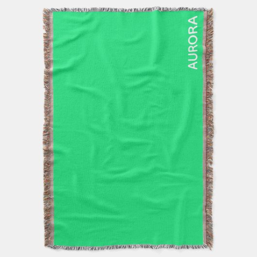 Aurora groene kleurnaam deken (Voorkant Verticaal)