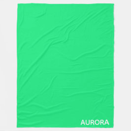 Aurora groene kleurnaam fleece deken