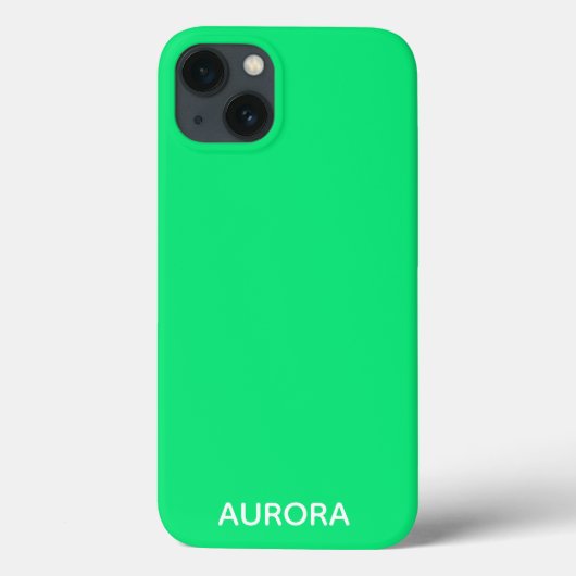 Aurora groene kleurnaam Hoesje-Mate iPhone case (Achterkant)