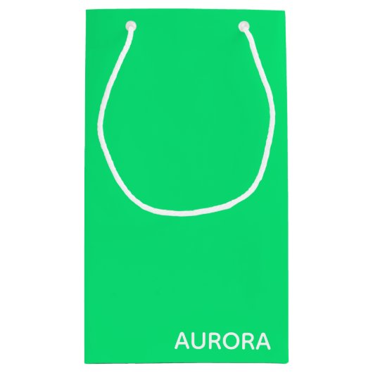 Aurora groene kleurnaam klein cadeauzakje (Achterkant)