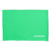 Aurora groene kleurnaam kussensloop (Voorkant)