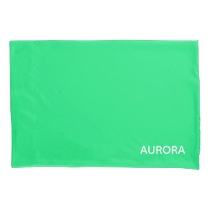 Aurora groene kleurnaam kussensloop