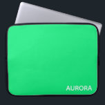 Aurora groene kleurnaam laptop sleeve<br><div class="desc">Aurora groene kleurnaam</div>