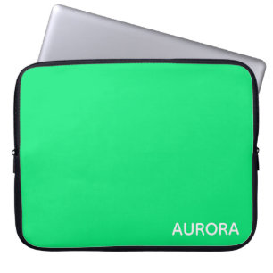 Aurora groene kleurnaam laptop sleeve