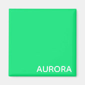 Aurora groene kleurnaam magneet (Voorkant)