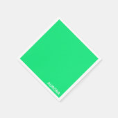 Aurora groene kleurnaam servet (Hoek)