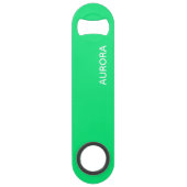 Aurora groene kleurnaam speed flessenopener (Voorkant)