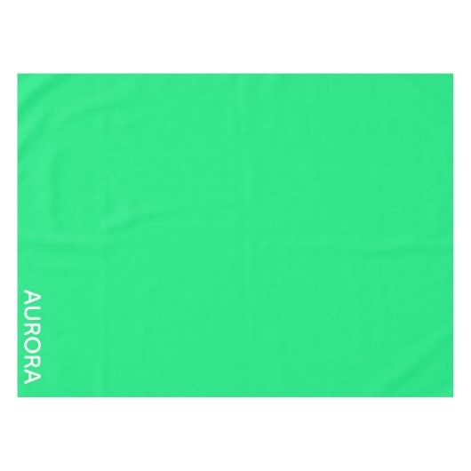 Aurora groene kleurnaam tafelkleed (Voorkant (Horizontaal))
