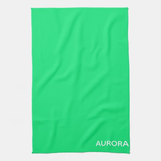 Aurora groene kleurnaam theedoek (Verticaal)