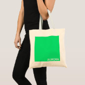 Aurora groene kleurnaam tote bag (Voorkant (product))