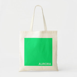 Aurora groene kleurnaam tote bag