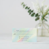 Aurora Holographic RSVP Enclosure Kaart (Staand voorkant)