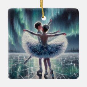 Aurora IJsballet Keramisch Ornament