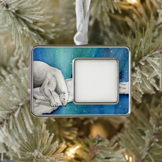 Aurora IJsbeer Ingelijst Ornament (Boom)