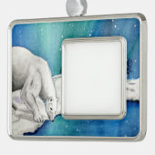 Aurora IJsbeer Ingelijst Ornament (Links)