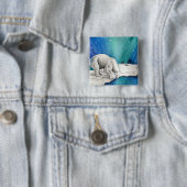 Aurora Ijsbeer Vierkante Button 5,1 Cm (In situ)