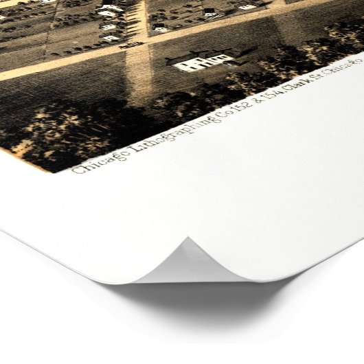 Aurora, IL Panorama - 1867 Poster (Hoek)