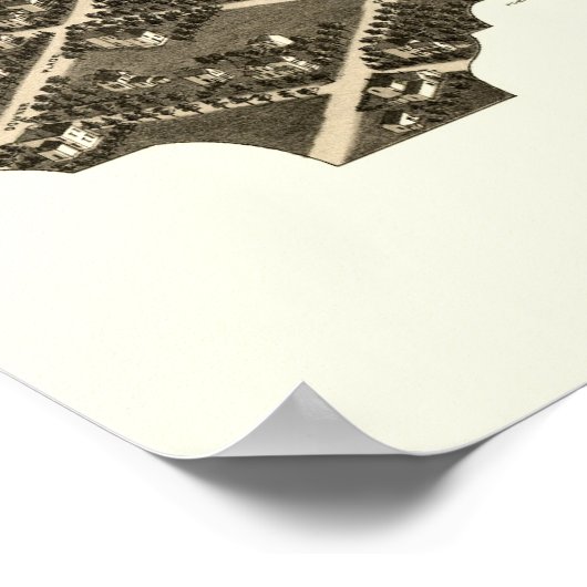 Aurora, IL Panorama - 1882 Poster (Hoek)