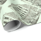 Aurora Illinois Aurora Beacon News 1871 Stone Lith Cadeaupapier (Rol Hoek)