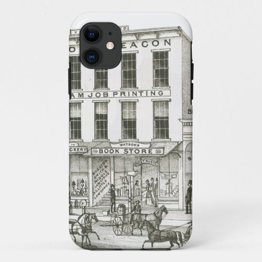 Aurora Illinois Aurora Beacon News 1871 Stone Lith Case-Mate iPhone Case (Achterkant)