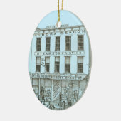 Aurora Illinois Aurora Beacon News 1871 Stone Lith Keramisch Ornament (Links)