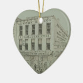 Aurora Illinois Aurora Beacon News 1871 Stone Lith Keramisch Ornament (Links)