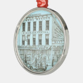 Aurora Illinois Aurora Beacon News 1871 Stone Lith Metalen Ornament (Links)