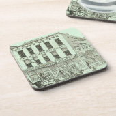 Aurora Illinois Aurora Beacon News 1871 Stone Lith Onderzetter (Linkerzijde)