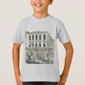 Aurora Illinois Aurora Beacon News 1871 Stone Lith T-shirt (Voorkant)