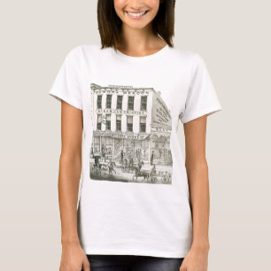 Aurora Illinois Aurora Beacon News 1871 Stone Lith T-shirt
