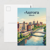 Aurora, Illinois Briefkaart (Voorkant / Achterkant)