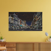 Aurora Illinois South Broadway Neon Art 1920 Canvas Afdruk (Insitu (Woonkamer))