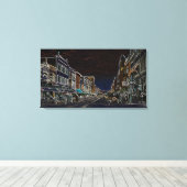 Aurora Illinois South Broadway Neon Art 1920 Canvas Afdruk (Insitu (Houten vloer))