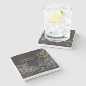 Aurora Illinois South Broadway Neon Art 1920 Stenen Onderzetter (Zijkant)