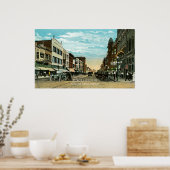 Aurora Illinois South Broadway WATERVERF Art 1920 Poster (Keuken)