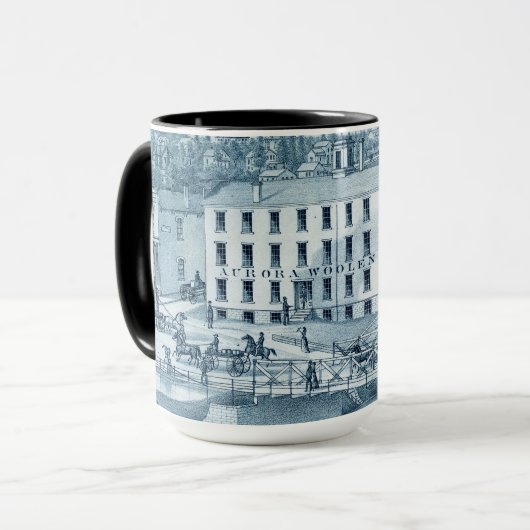 Aurora Illinois Woolen Mills 1871 Mok (Voorkant links)