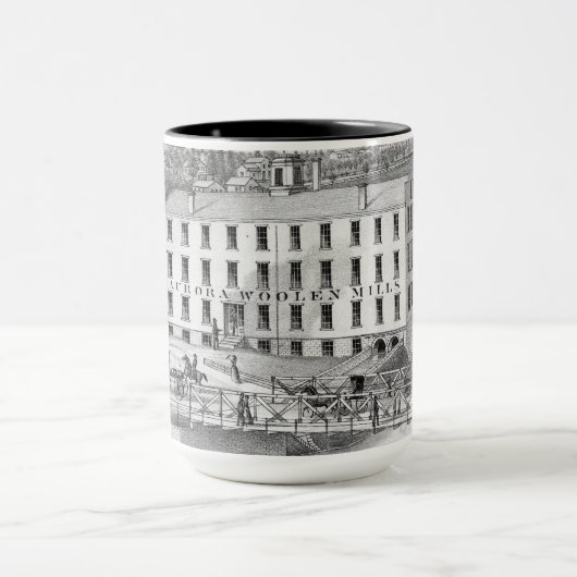 Aurora Illinois Woolen Mills 1871 Mok (Midden)