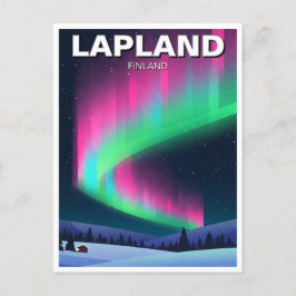 Aurora in Lapland Finland Reizen Briefkaart