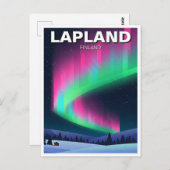 Aurora in Lapland Finland Reizen Briefkaart (Voorkant / Achterkant)