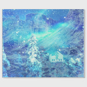 Aurora In Valleys Geweldige Kerstmis Cadeaupapier (Vlak)